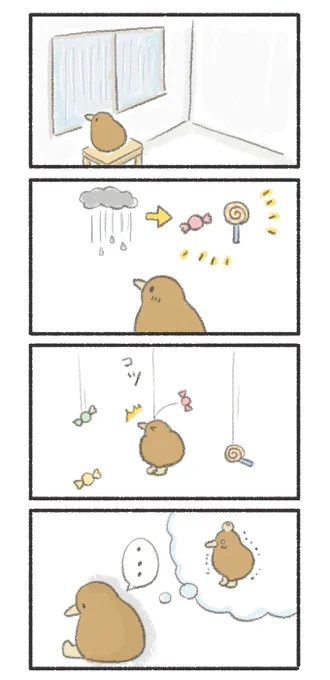 雨の日のキーウィ☔️ 