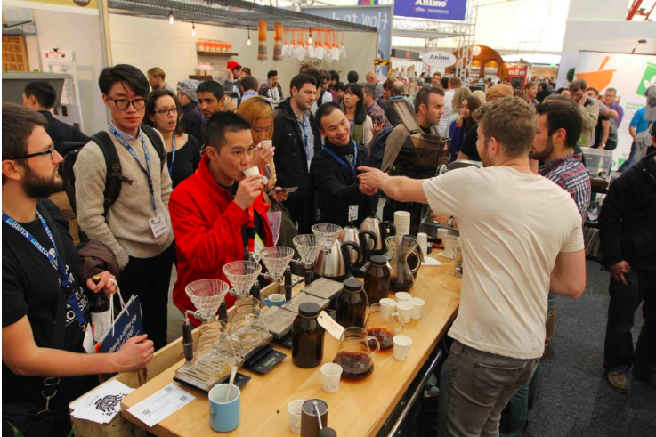 MelbCoffeeExpo's tweet photo. Who's excited to experience the cupping room at MICE 2022? 20 sessions are scheduled throughout the four days where the best roasters and growers will take you through the flavour profiles of their beans. https://t.co/YuxwbNfTzf