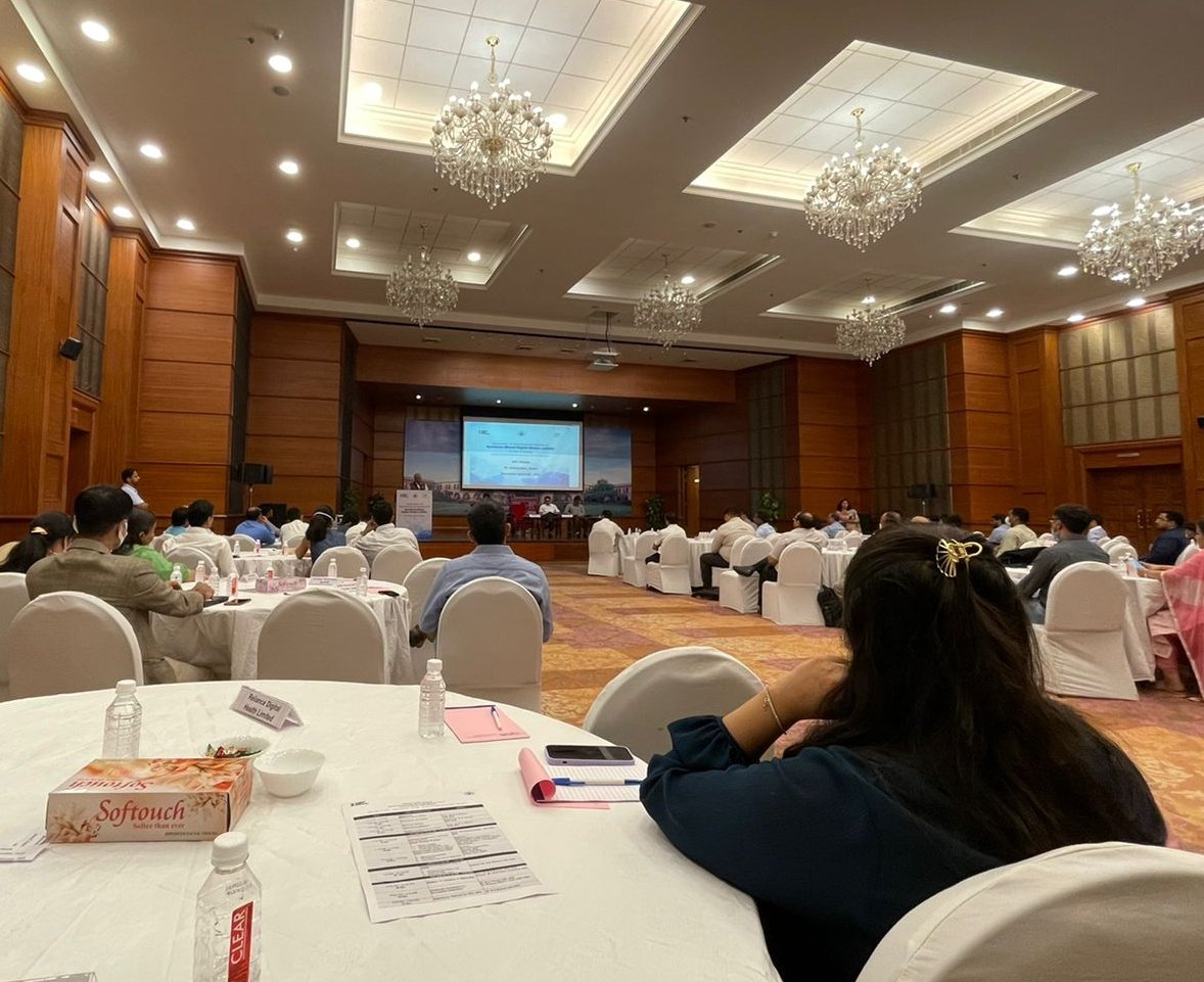 adityapatu's tweet photo. India is leading in ubiquitous digital connectivity, verifiable digital identity and privacy blocks which with ABDMs interoperability framework will drive ABDM success - Dr R S Sharma CEO, NHA #abdm #ayushmanbharat #digitalhealth https://t.co/rMjVsZMfhd