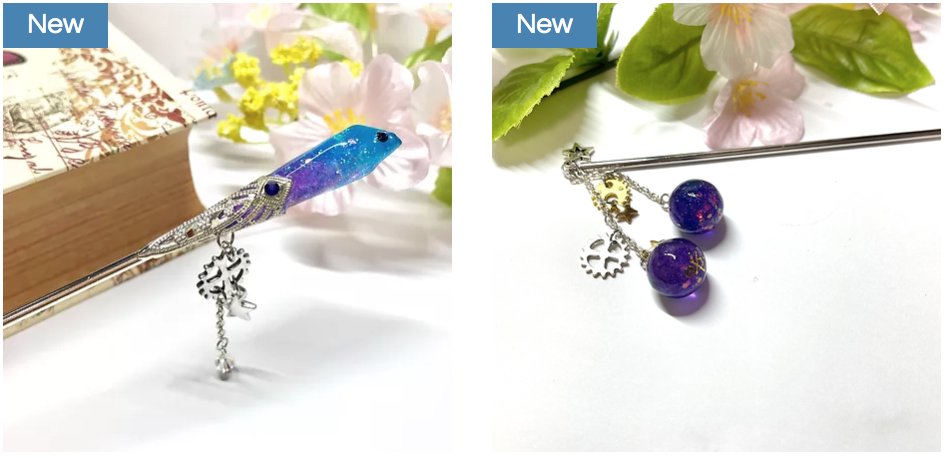 Hair sticks/ wands in my shop! Blue and purple always gives me the feel of magic!