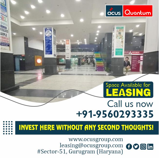 ocus_group's tweet image. OCUS QUANTUM | INVEST HERE WITHOUT ANY SECOND THOUGHTS!
#mall #retail shops #office spaces #cafe #utilities #kids shop #food court #real estate #business #booking #purchase #sale #leasing #Sector-51, Gurugram, Haryana #leasing@ocusgroup.com #www.ocusgroup.com #+91-9560293335