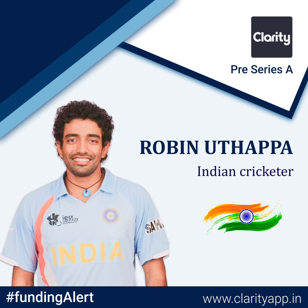 try_clarity's tweet photo. Supercharged to share @robbieuthappa as one of our Pre Series A investors. From long shots on the field to a long step to help people feel happy again, Robin is all in with @try_clarity.
Thank you Robin Uthappa ❤️
#funding #fundraising #clarity
#tryclarity #india #ipl202 https://t.co/IMbBNoEZKZ