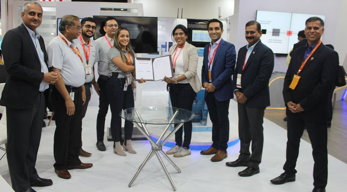 papermartindia's tweet photo. Women-led world's fastest-growing machinery and AI companies, @HABER_TECH and @jmcpaper, join hands today at @Paperex_Hyve 2022 to serve the Global Pulp and Paper Industry.

#papermart #paperex #paperex2022 #jmcpaper #haber #paperindustry #pulpindustry https://t.co/h5HaH3GdPS