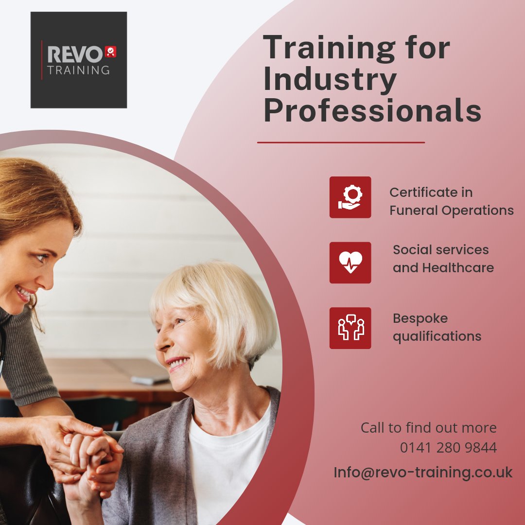 revo_training's tweet photo. As an approved SQA – Scottish Qualifications Authority Centre,  we are now offering SVQs in Social Services &amp; Healthcare at SCQF level 6 and 7.
Contact us for more info.
📩 info@revo-training.co.uk 

#healthcare #healthandsocialcare #care #svq #sqa #hsc #news #training https://t.co/SCvSPPJLV7