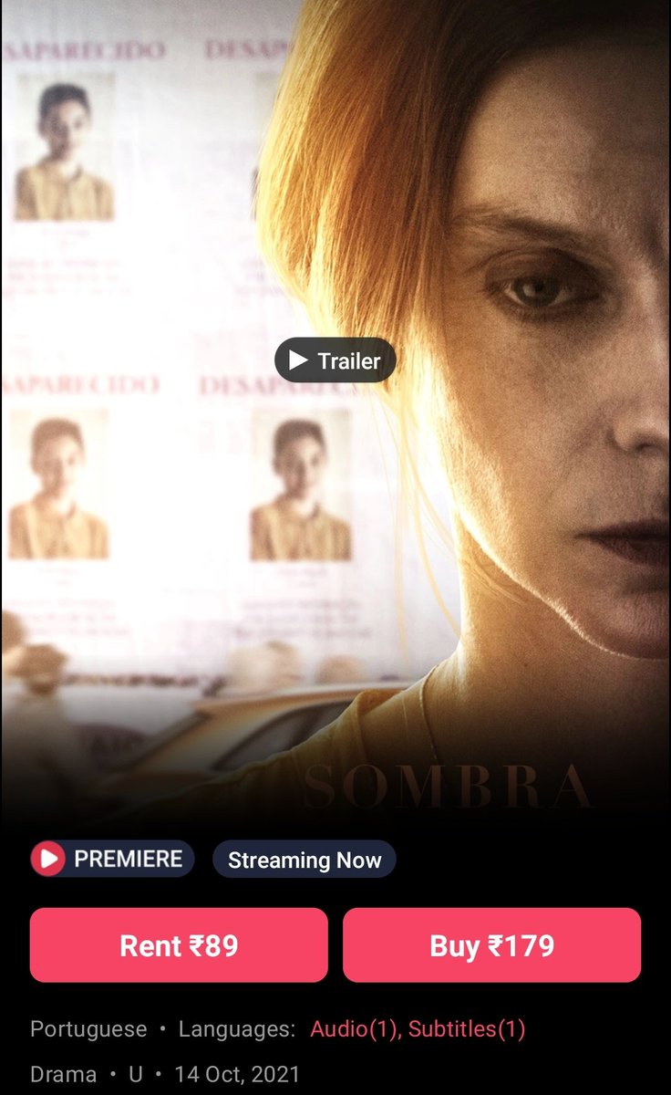 CinemaRareIN's tweet photo. Years after her son was abducted, a mother struggles to get justice, while the world tries to force her to move on.
#Shadow (2021, Portuguese) by #BrunoGascon, now available on @BmsStream. https://t.co/yRczBjAC8n