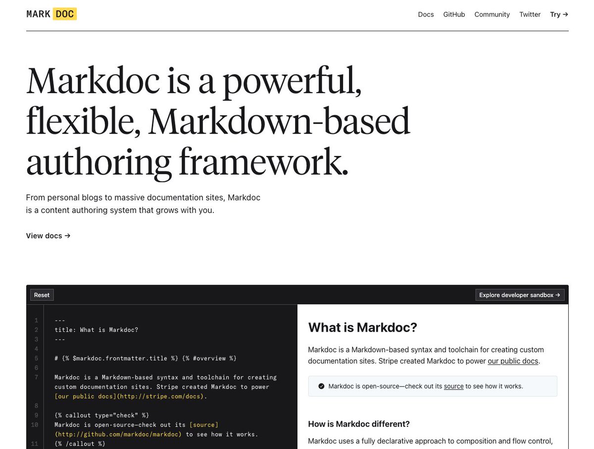 像程序员一样写 Markdown 是什么体验？ 支付服务商 Stripe 扩展 Markdown 语法，创造了 Markdoc 这个文档编写 ...