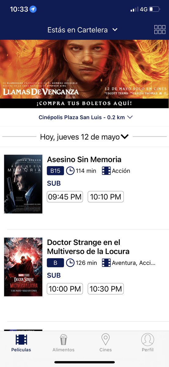 g_diazdeleon's tweet photo. @Cinepolis  pónganse las pilas.  Pague por ver una película en su idioma original con subtítulos y la pusieron en español.   Ojo https://t.co/oKdwoJq1Gc