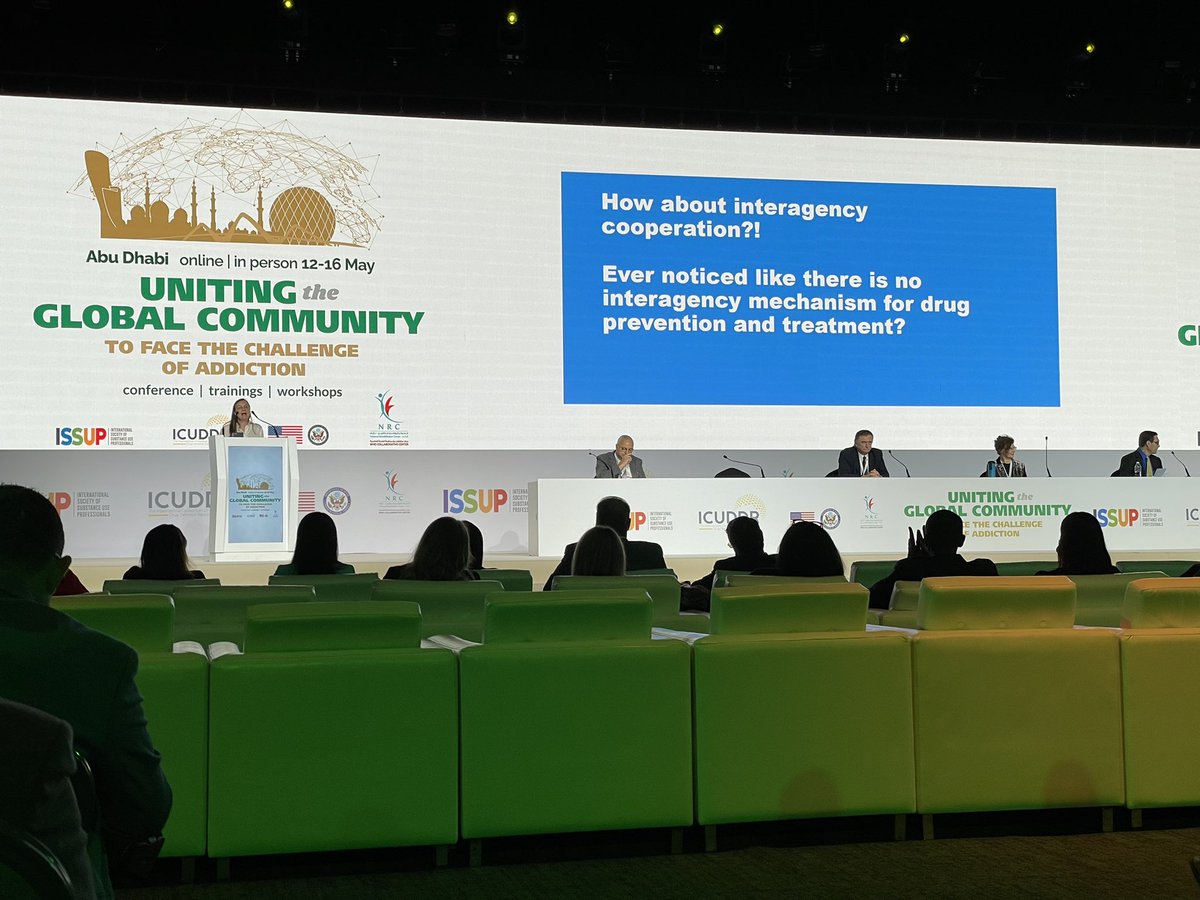 Day 2: <a href="/issupnet/">ISSUP</a> Conference Keynote Speakers Dr. Vladimir Poznyak, and Giovanna Campello sharing updates and new publications and projects on drug prevention, treatment and care by <a href="/WHO/">World Health Organization (WHO)</a> and <a href="/UNODC/">UN Office on Drugs & Crime</a> #ISSUP2022