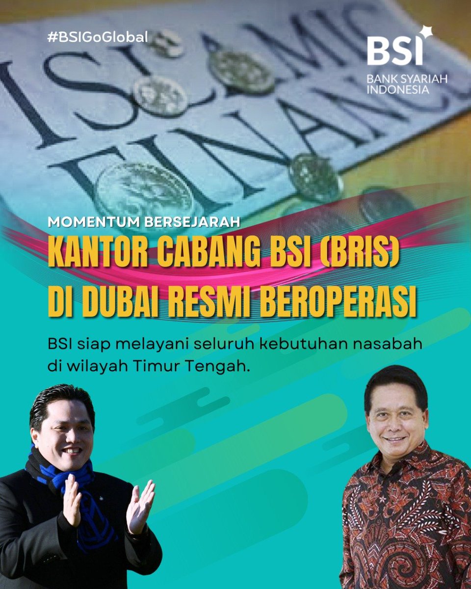 Alhamdulillaah..
Momentum bersejarah tercipta.
Kantor cabang BSI di Dunai resmi beroperasi
#BSIGoGlobal