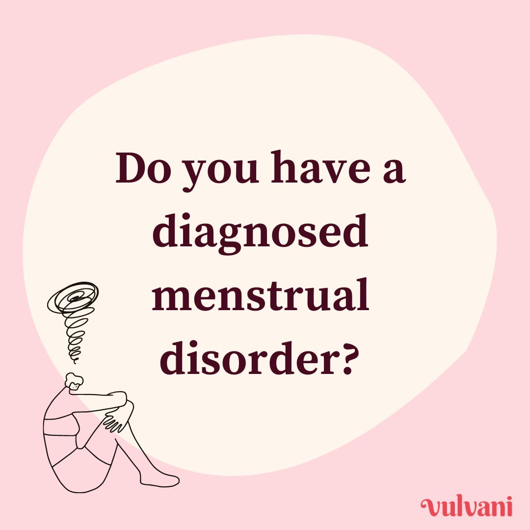Vulvani1's tweet photo. There are many types of #menstrualdisorders and challenges with the #menstrualcycle. We want to raise awareness about them. So today we ask you: Do you have a diagnosed menstrual disorder? How long did it take to get diagnosed? What do you wish other people would know about it? https://t.co/JPIHN9UBaf