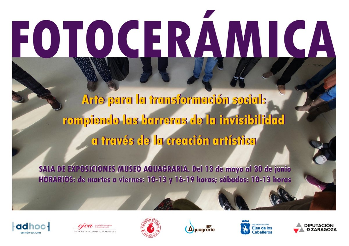 Hoy inauguramos en el #Museo #Aquagraria "#Fotocerámica ",una muestra de los trabajos realizados por los usuarios del Centro Psicosocial Cinco Villas a través del “Proyecto FOTOCERÁMICA”, organizado por <a href="/CeramicasCierzo/">Cerámicas EL CIERZO</a>, con  AD HOC gestion cultural  y financiado por <a href="/DPZaragoza/">Diputación de Zaragoza</a>
