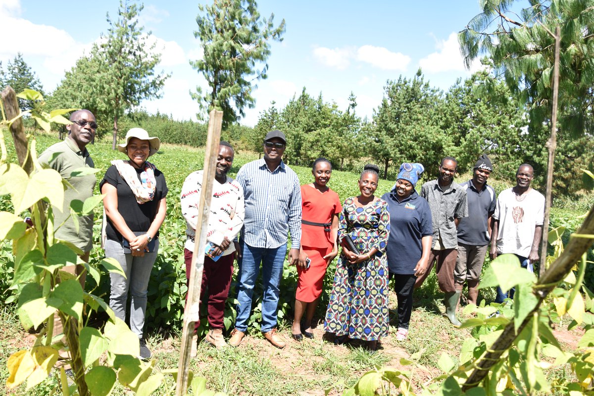 Waratibu wa mradiwa AVISA kutoka CIMMYT, CIAT na  TARI wakiwa katika ziara ya ufatiliaji na tathimini katika wilaya ya Kilolo Mkoani Iringa, ili kuona maendeleo ya uzalishaji wa mbegu za maharage kwa ngazi ya mkulima kwa ushirikiano wa TARI na Clinton Foundation,