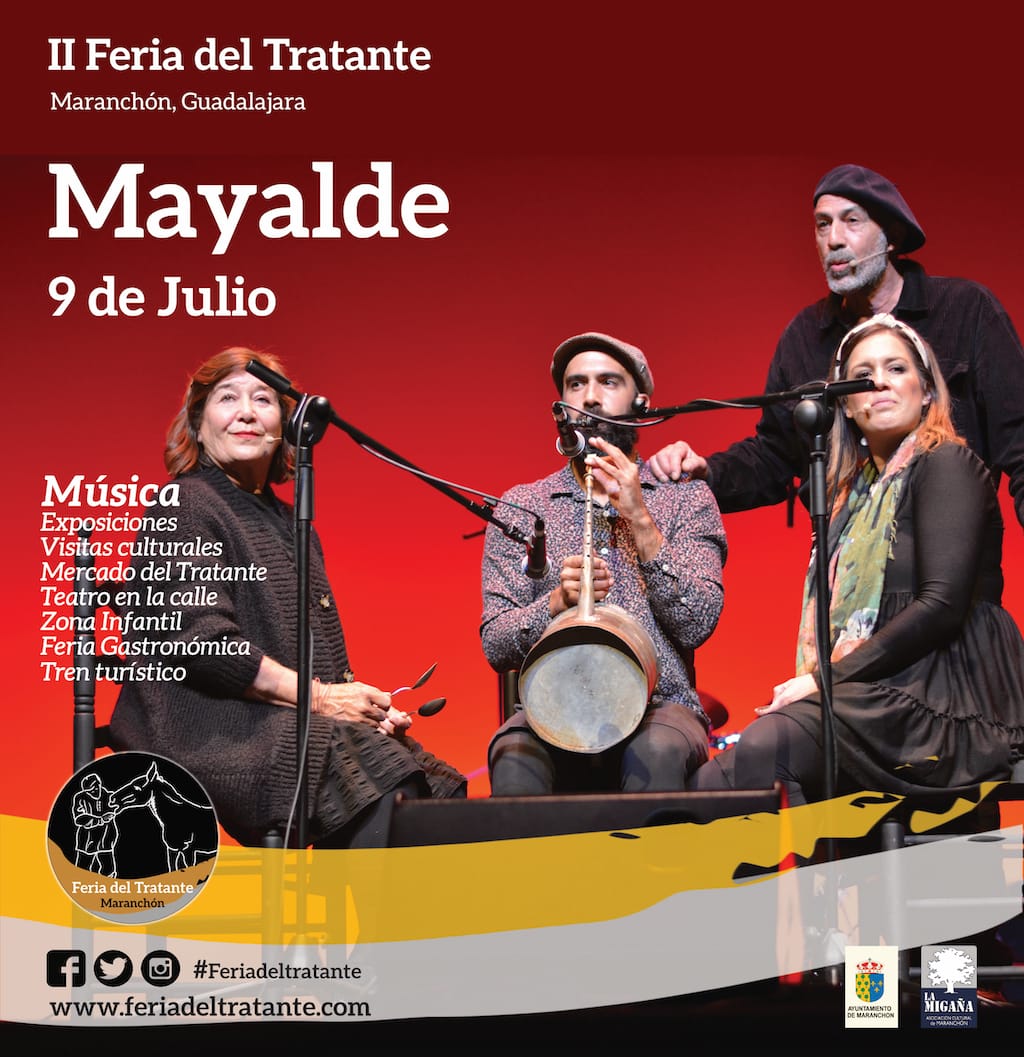 Ven a disfrutar de música tradicional en la Feria del Tratante de Maranchón.

#Mayalde nos ofrecerá un espectáculo de sonidos ancestrales con instrumentos cotidianos.  ¡No te lo puedes perder!

#feriadeltratante #Maranchon #Guadalajara