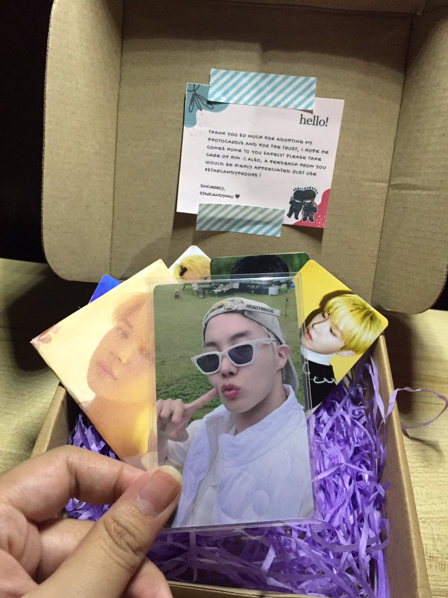 thv_bangtanO7's tweet photo. ~#maecymails
Thank you for packing hobi well💜 @starcandykku
#starcandyproofs https://t.co/R9GTq0BRTr