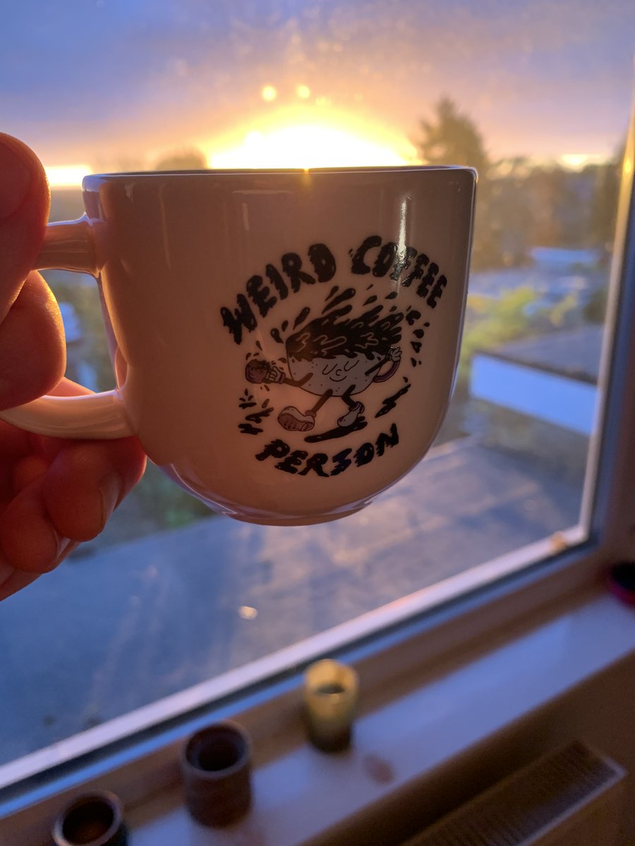 First cup of sunshine in a few days after some food poisoning. Welcome back online! ☕️