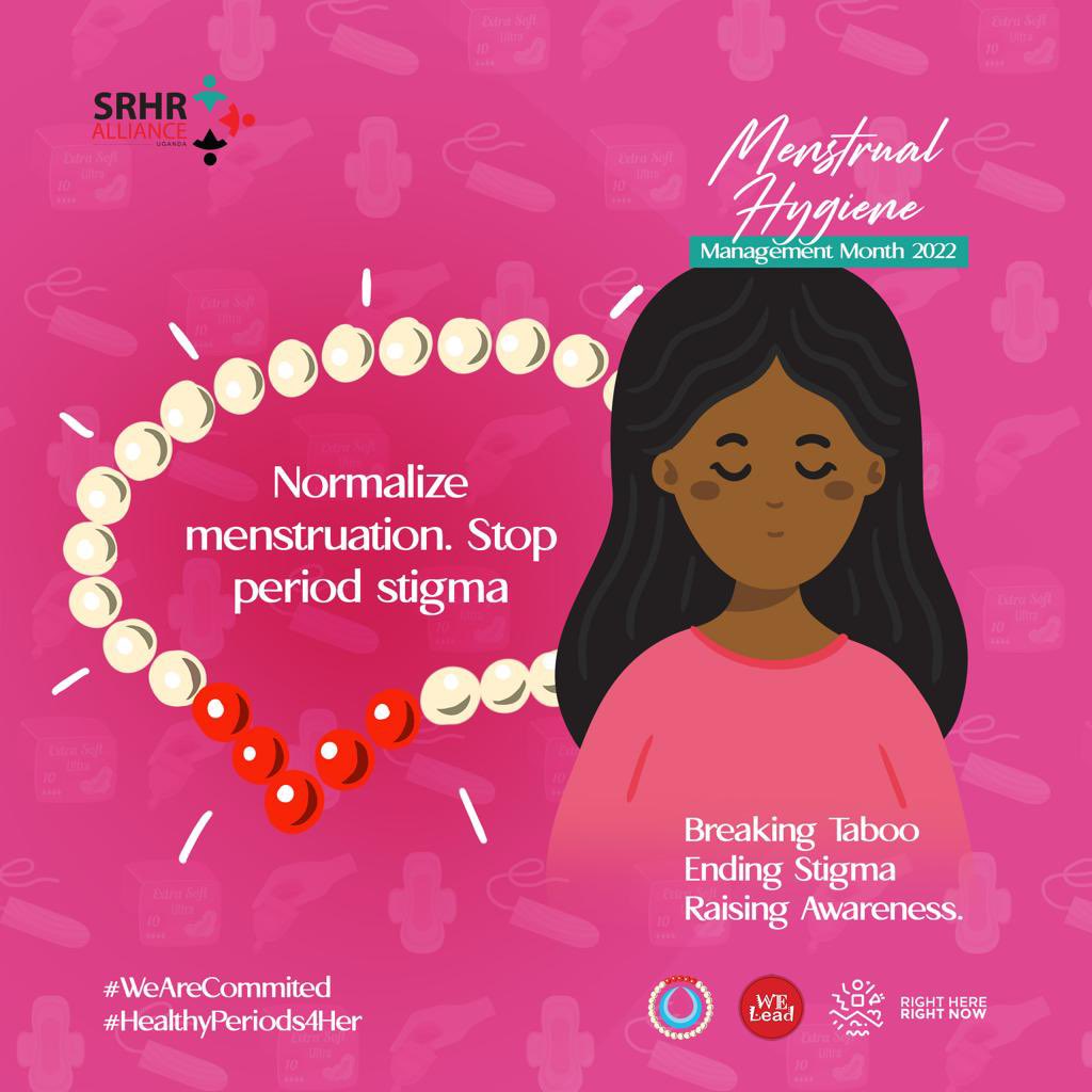 Menstruation is a very normal & regular occurrence in every healthy adolescent girl’s body & women. 
It’s therefore important that we freely have conversations around this in order to help stop period stigma
#WeAreCommitted 
#HealthyPeriod4Her 
#WeLeadOurSRHR