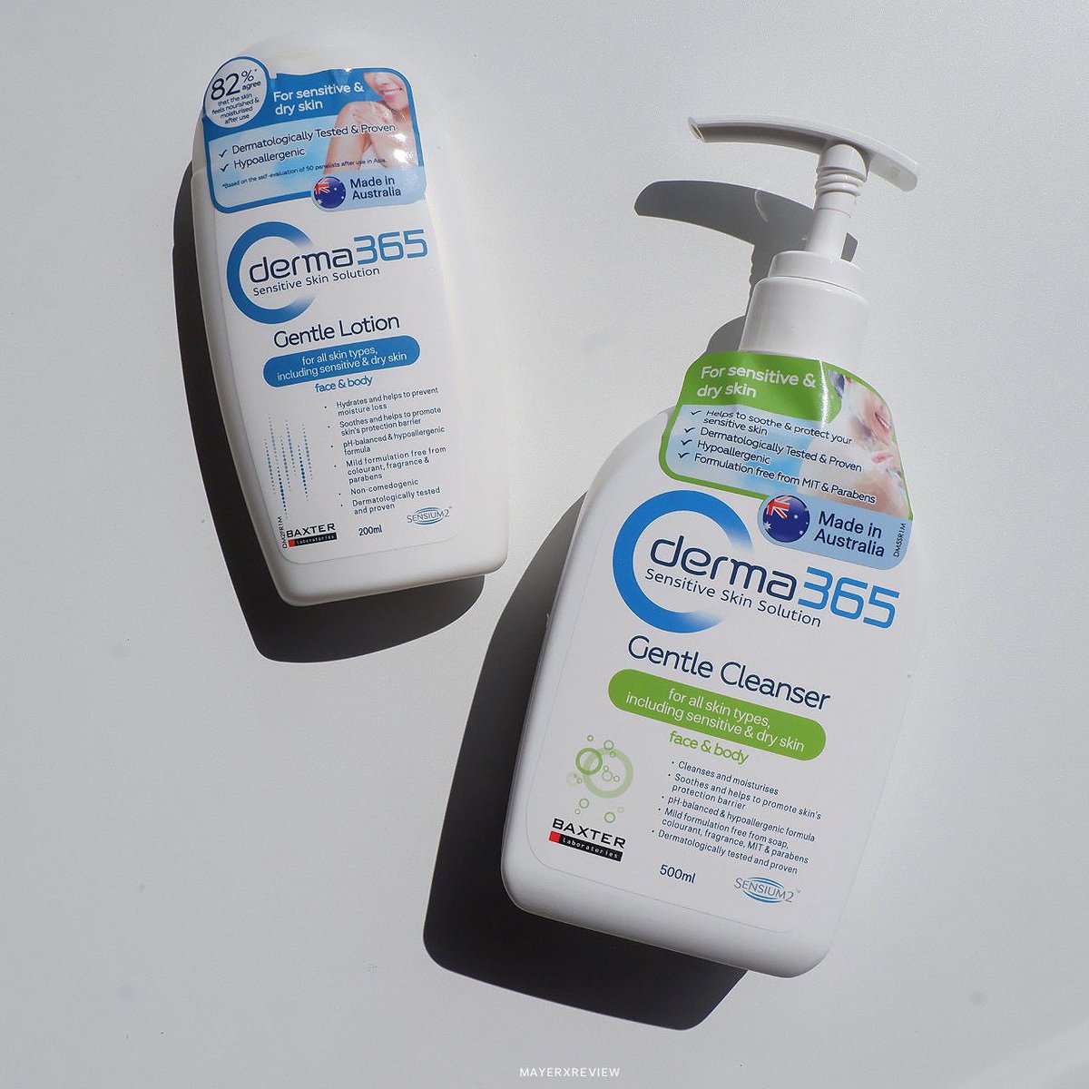 memayerr's tweet photo. ถ้าบอกว่ากำลังเห่อคู่นี้ก็คงไม่ผิด #Derma365 Gentel Cleanser กับ Lotion คู่หูปลอบประโลมและช่วยเสริมความแข็งแรงให้ผิวที่หยิบใช้บ่อยมาก มีส่วนผสมของข้าวโอ๊ต นำเข้าจากออสเตรเลีย ผ่านการทดสอบจากแพทย์ผิวหนังแล้วใช้ได้กับทุกสภาพผิวและใช้ได้ทั้งตัวเลย ชอบมาก! #ใช้ดีบอกต่อ #365หน้าไม่แพ้ https://t.co/WljlZdDY4B