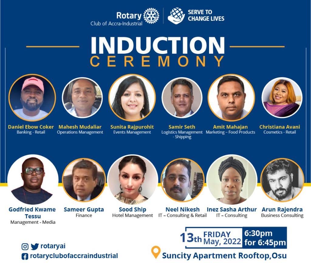 RotaryAI's tweet photo. Fellow Rotarians , another great Induction TODAY AT SUNCITY in OSU. You Don't want to miss this for anything.
You know how we do it.
#AccraIndustrial #RotaryAI #NeverDisappoint #Rotary #StepUp https://t.co/OORkAkLnmy