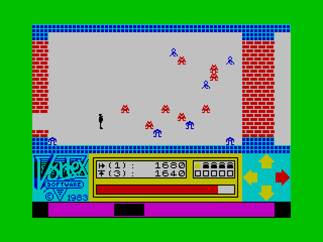 OldSchoolBooks1's tweet photo. Friday's #retrogaming on the #ZXSpectrum and a 16K game called #AndroidOne (Berzerk) from #VortexSoftware in 1983. It's a great little game, controls take a bit of getting used to, but once you have them mastered it is great fun. #nostalgia https://t.co/cnovQ6umVX