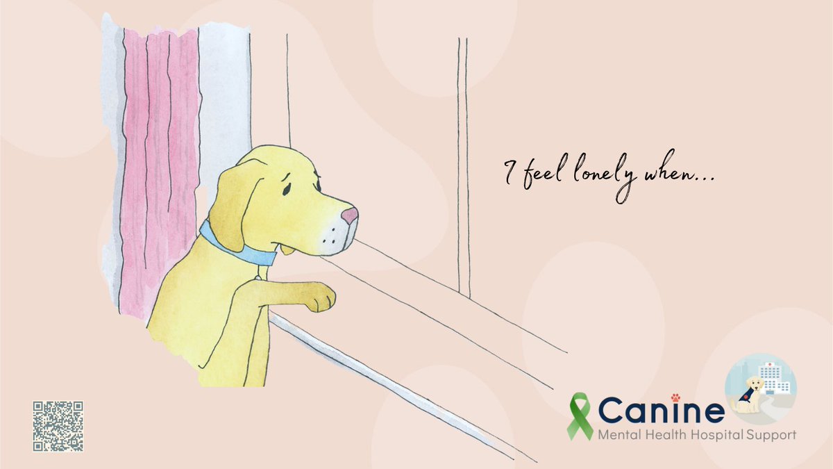 Patients can experience feelings of #loneliness whilst in #hospital .Our specialist teams utilise the benefits of the human-animal bond during visits to provide professional #interventions that enhance and support their #emotionalhealth and #Wellbeing  #MentalHealthAwarenessWeek