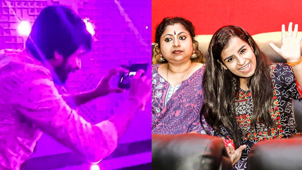 TrendTalkss's tweet photo. Video Link : https://t.co/7nUuCBLhpm
#DONFDFS : #Sivaangi & #Sivakarthikeyan's Cute Moment ❤ - #Jalabulajangu Theatre Celebration | #DirCibi
#SK #Don #DonReview #DonMovie #PriyankaMohan #Cibichakaravathi https://t.co/6ITEV9Yol6