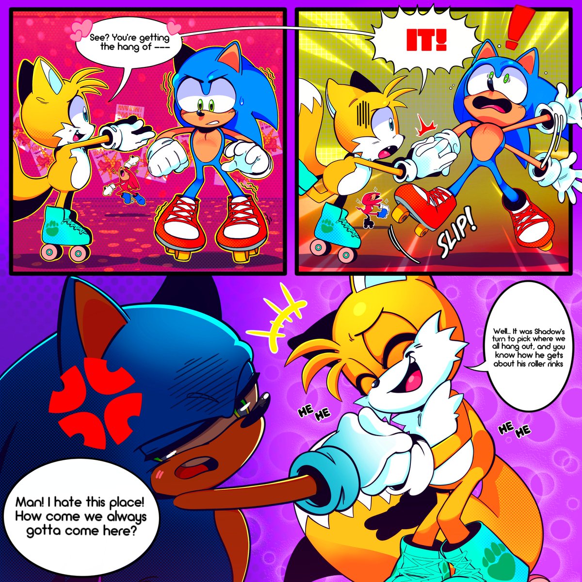 sp1ndash's tweet image. Sonic's secretly impressed, LOL

#SonicTheHedgehog #ShadowTheHedgehog