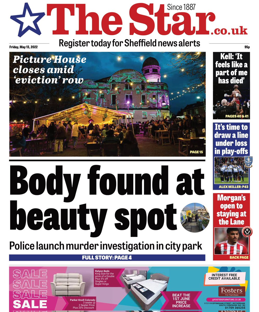 Today's <a href="/SheffieldStar/">The Star, Sheffield</a> ...