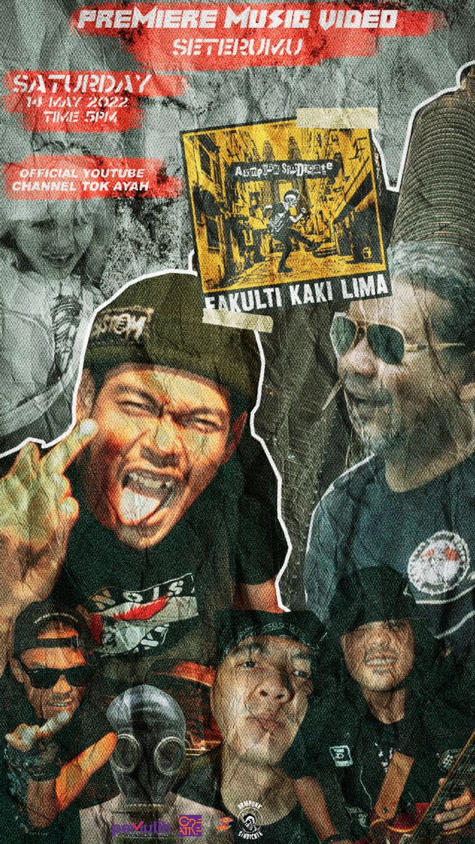 Official MV single terbaru bertajuk ‘ SETERUMU ‘ akan di-release pada esok ( Sabtu ) jam 5 petang di youtube ‘ Channel Tok Ayah ‘ ! 

Special guest dalam MV ni, Abg Namron <a href="/_Nam_Ron_/">TA Nam Ron</a>🤘🏼💀
#ArmpunkSindicate #armpunkarmy#newsingle #Seterumu #musicvideo #FakultiKakiLima