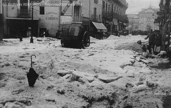 Il y a 100 ans, le 13 mai 1922, de puissants #orages de #grêle frappaient l'#Hérault et notamment #Montpellier, recouvert localement par 70 cm de grêle. Découvrez le dossier dédié à cet épisode, avec photos d'époque et reconstitution de la situation météo: 