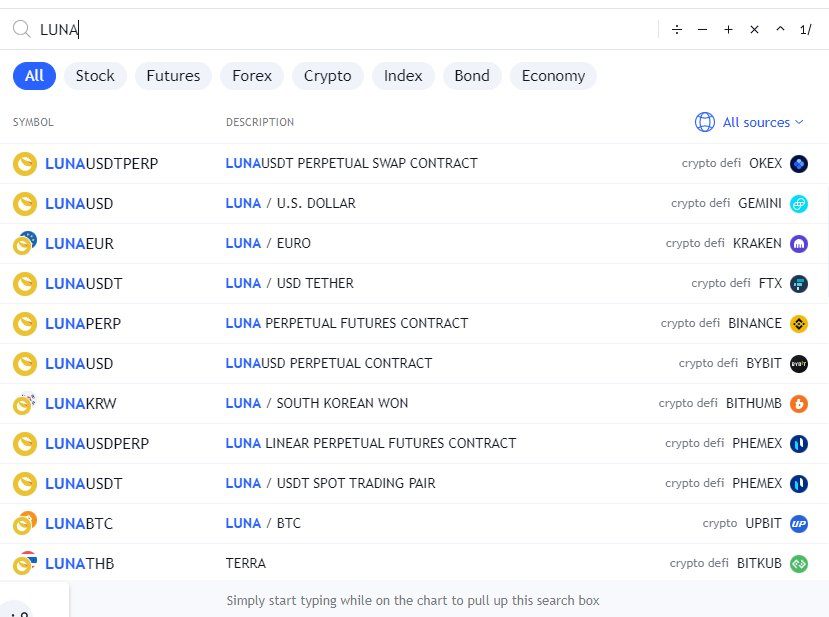 CryptoYama_'s tweet photo. @Cyatophilum @Capetlevrai Probablement lié aux changements opérés sur Binance car des paires LUNA, il en reste bcp sur TW (même avec USDT) https://t.co/Rgy6ARCKpL