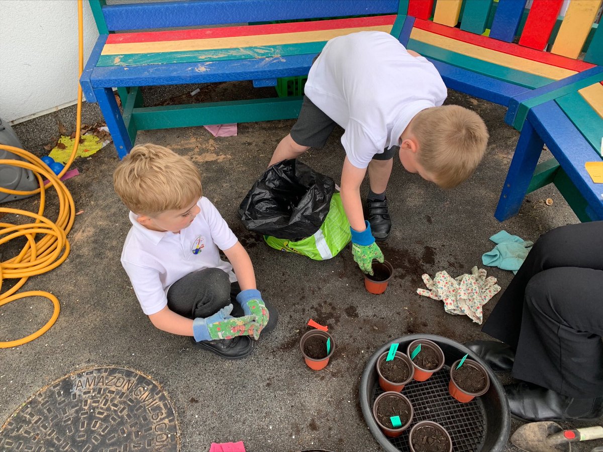The children enjoyed planting vegetables seeds at the After School Club.