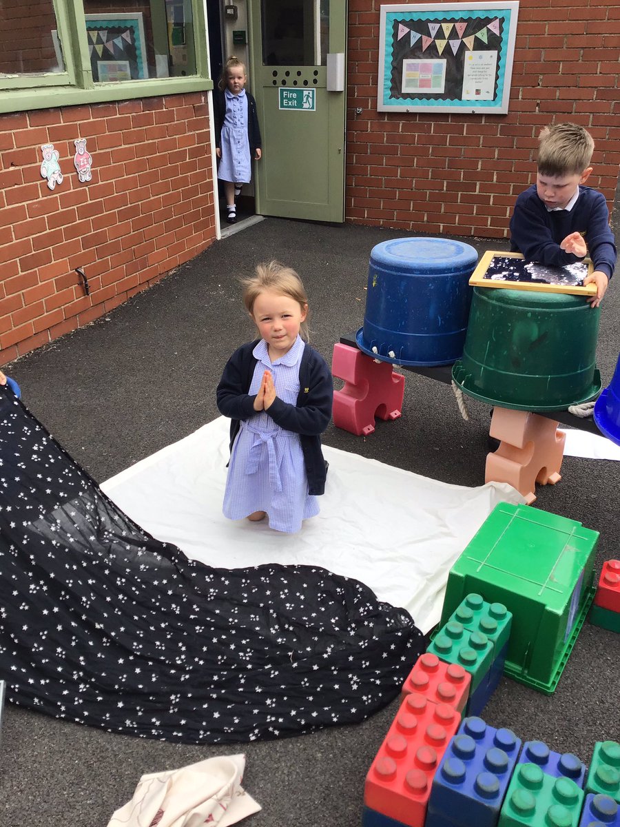 JJanemckay's tweet photo. Reception children have been learning about the features of a church.  They worked together to create their own church using loose parts. https://t.co/IcAwoFmxHn