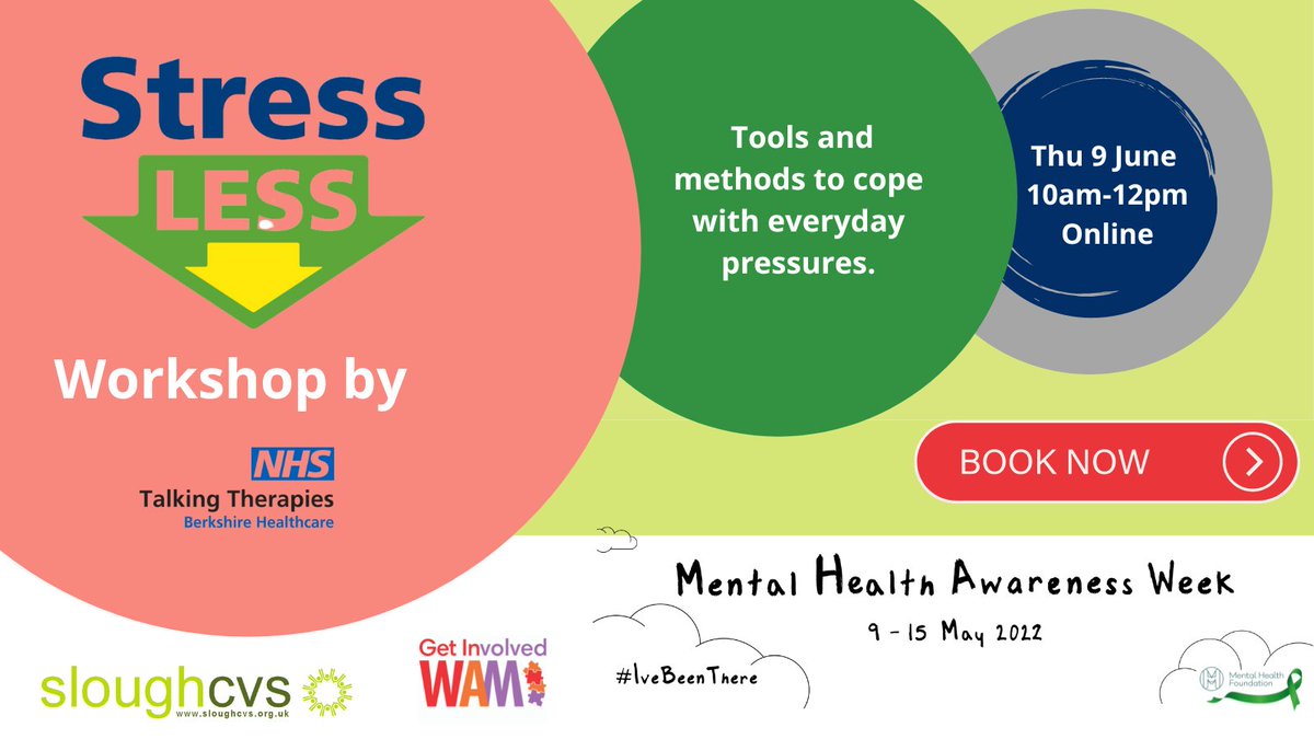 Are you finding it hard to cope with everyday life?

Join <a href="/TTBerkshire/">NHS Berkshire Talking Therapies</a> on Thurs 9 June, 10am-12pm, as they provide you with tools and methods to help cope with everyday pressures.

Book now for FREE: bit.ly/3Pj0Jdt

#MentalHealthAwarenessWeek #betterhealth #IveBeenThere