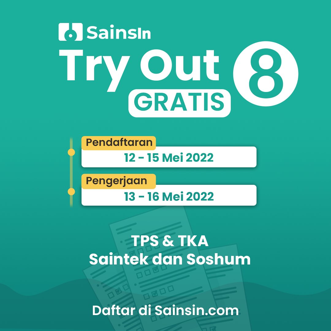 Sainsin try out di rumah on twitter try out utbk 8 dibuka gratis 