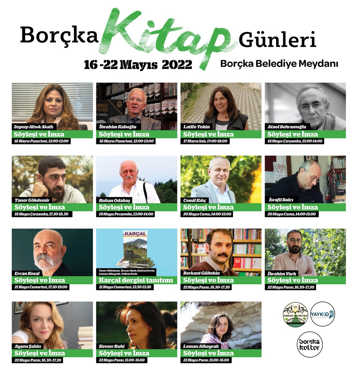 Borckabel's tweet photo. Onlarca yayınevi ve yazarı, binlerce kitabı Borçka Kitap Günleri'nde Borçkalılarla buluşturmamıza üç gün kaldı. https://t.co/o9CnFyapJ0
