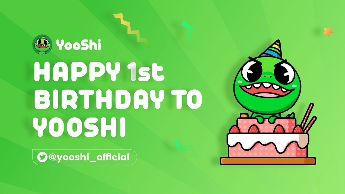 yooshi_official's tweet image. Happy Birthday, #YOOSHI 🎂 - May 15th
Celebrate another great milestone with us by sharing your #crypto wishes!

🗓️ Until May 16th, 2022

🔺 Like &amp;amp; RT this Post + Hashtag #YooShiAnniversary
🔺 Comment your #crypto wish!

🏆 $300 $YOOSHI Prize-Pool for 10 Winners!