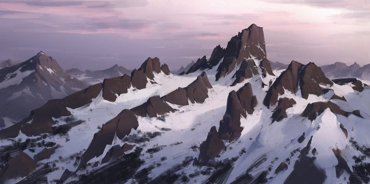 SkoldAlexander's tweet photo. More mountain painting practice!

#conceptart #digitalpainting #fantasylandscape https://t.co/0akonpFmyu