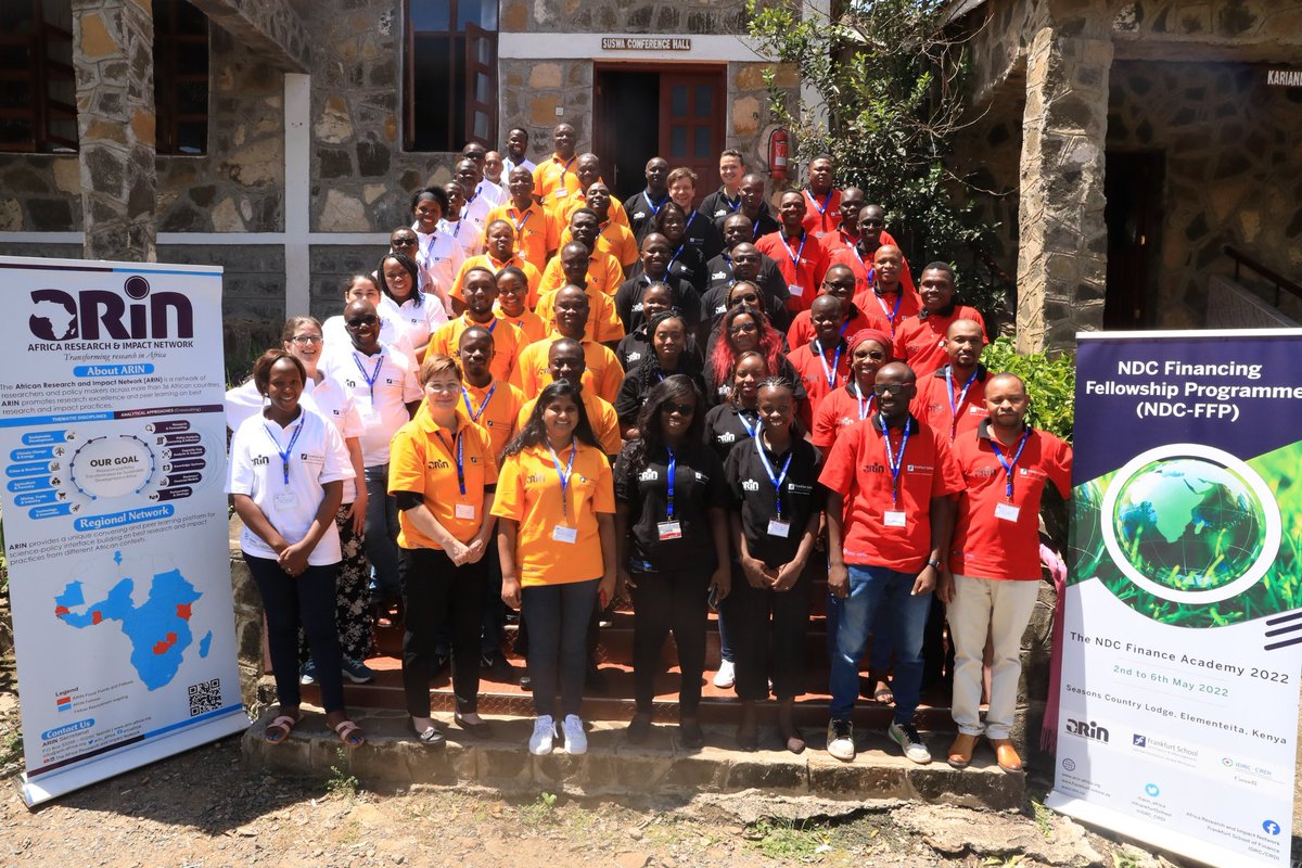 arin_africa's tweet photo. It is a wrap. The Africa 2022 NDC finance Academy concluded on a high note with great commitments. Thank you @FrankfurtSchool team @ChristineGrnin1 @jhfleer Thank You @IDRC_CRDI @bhimadhi for supporting this. Thank You @UNFCCC and @ndcpartnership Thank You amazing Fellows! https://t.co/qGFJJfsWZ8
