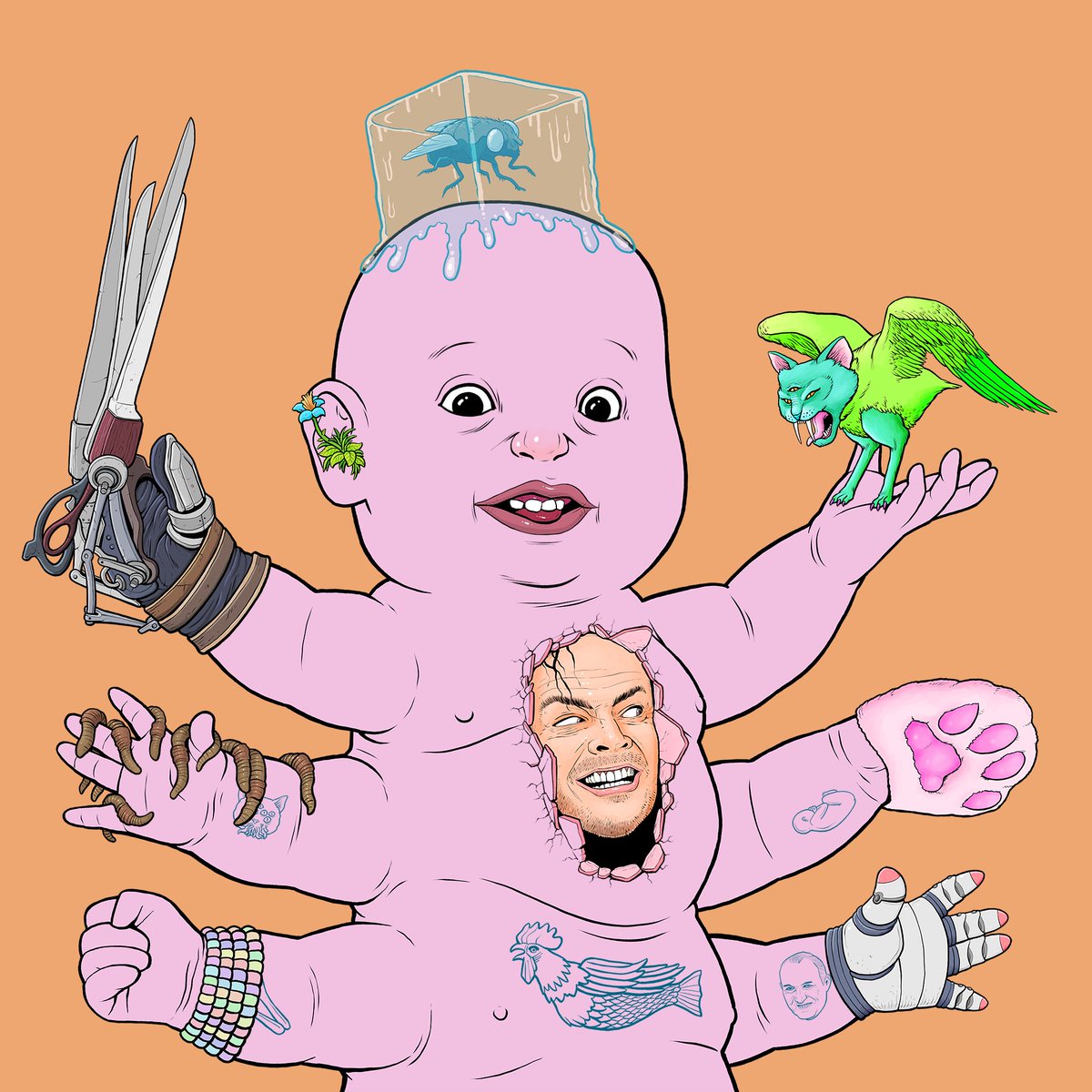 matsume's tweet photo. After waiting for weeks. The market, the fear and the universe has finally come together to give me the trait I've been waiting for! Welcome " Here's Johnny!" to my collection. @toddlerpillars @chimerpillars #nft #patienceisavirtue https://t.co/WVnjq3F5ZH