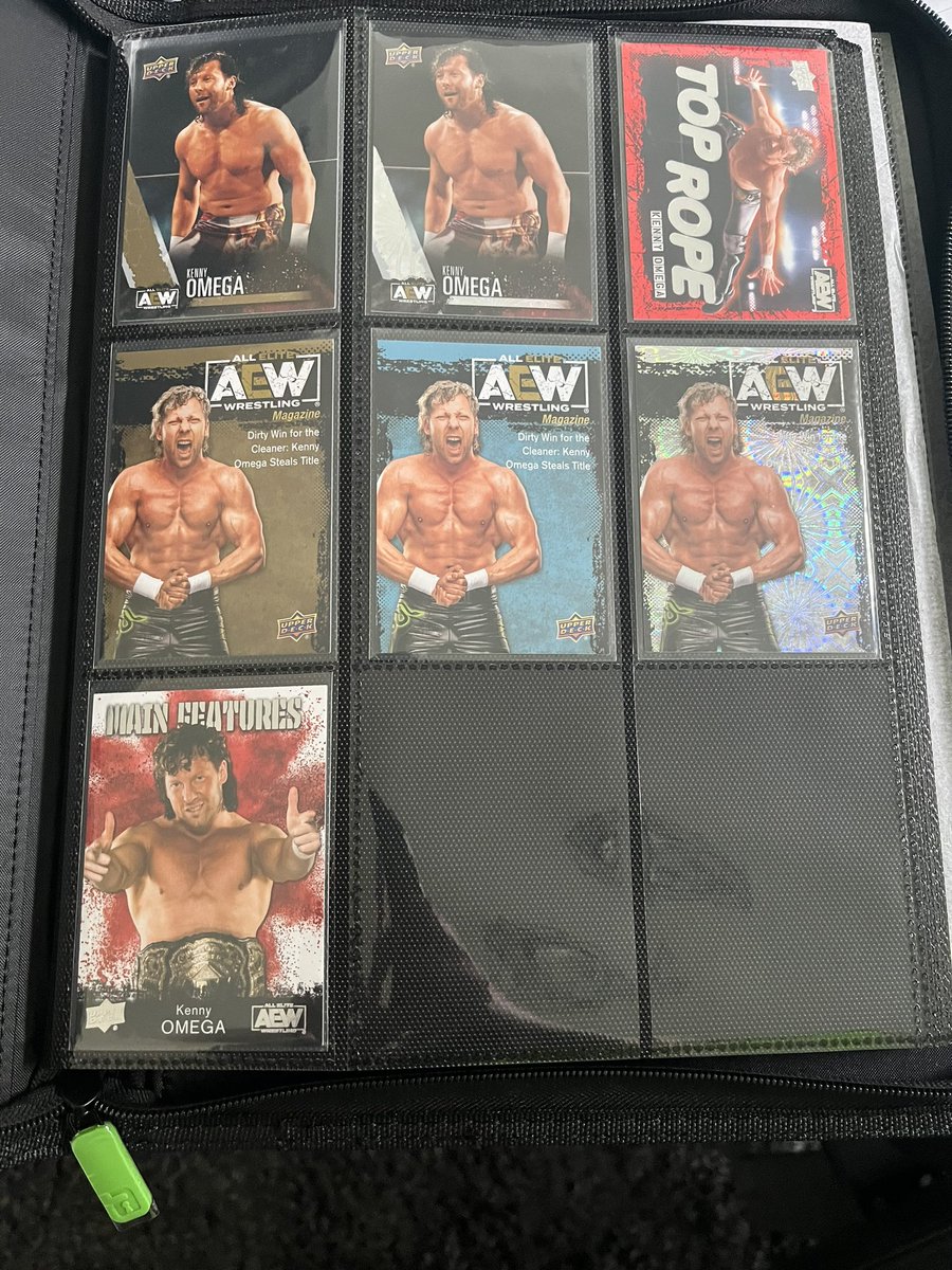 SweatD0gg's tweet photo. No I don’t have a @KennyOmegamanX problem at all! Okay 👀👀👀👍

.@AEW @AEWbyJazwares @AEWGames @UpperDeckSports #aew #AEWRampage #AEWDynamite #kennyomega #wrestlingcards #upperdeck #aewupperdeck https://t.co/RBEJknEsJ7