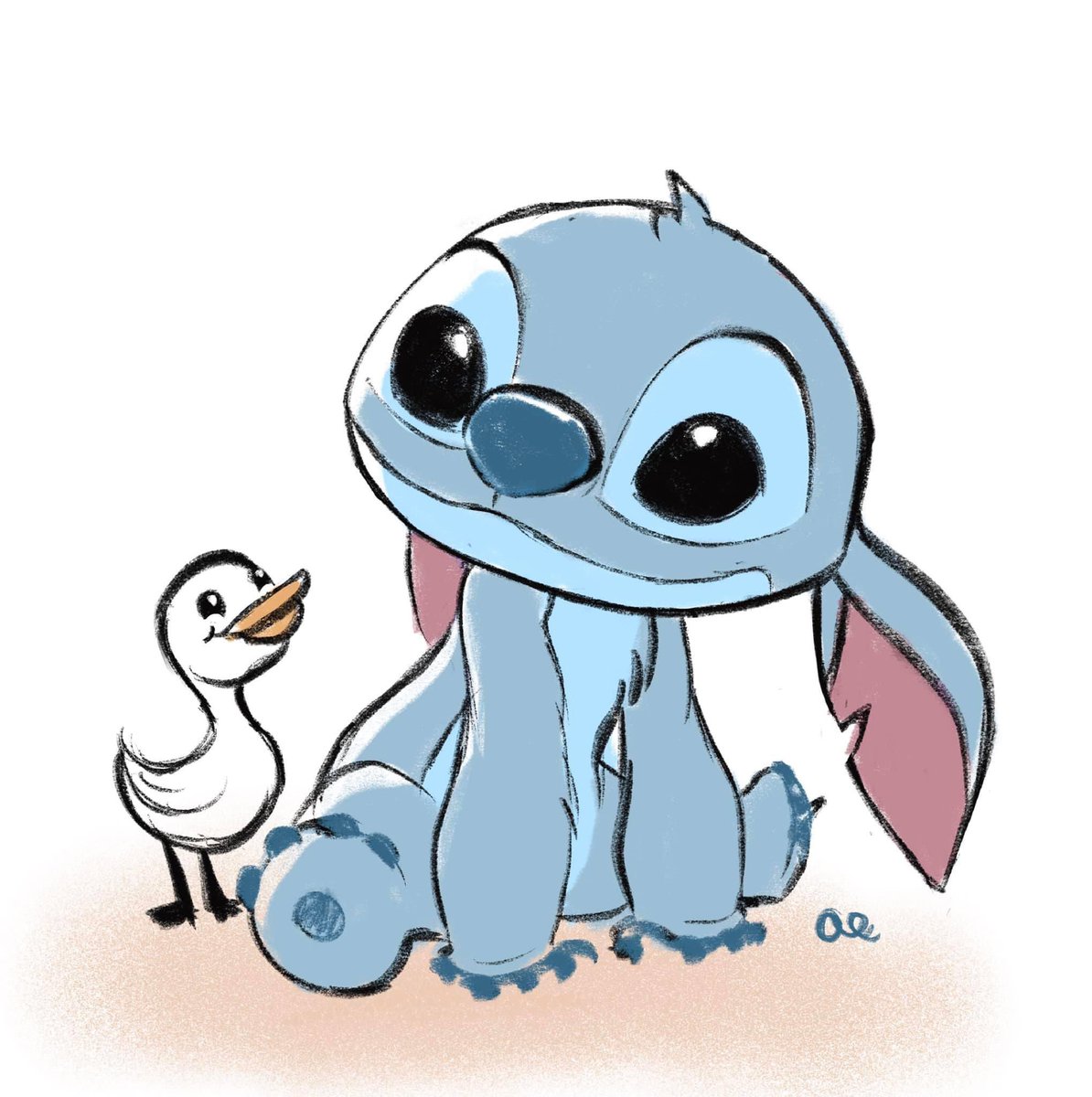 Stitch doodle before bed 💙 Good night! #Stitch #LiloAndStitch #disney #doodle