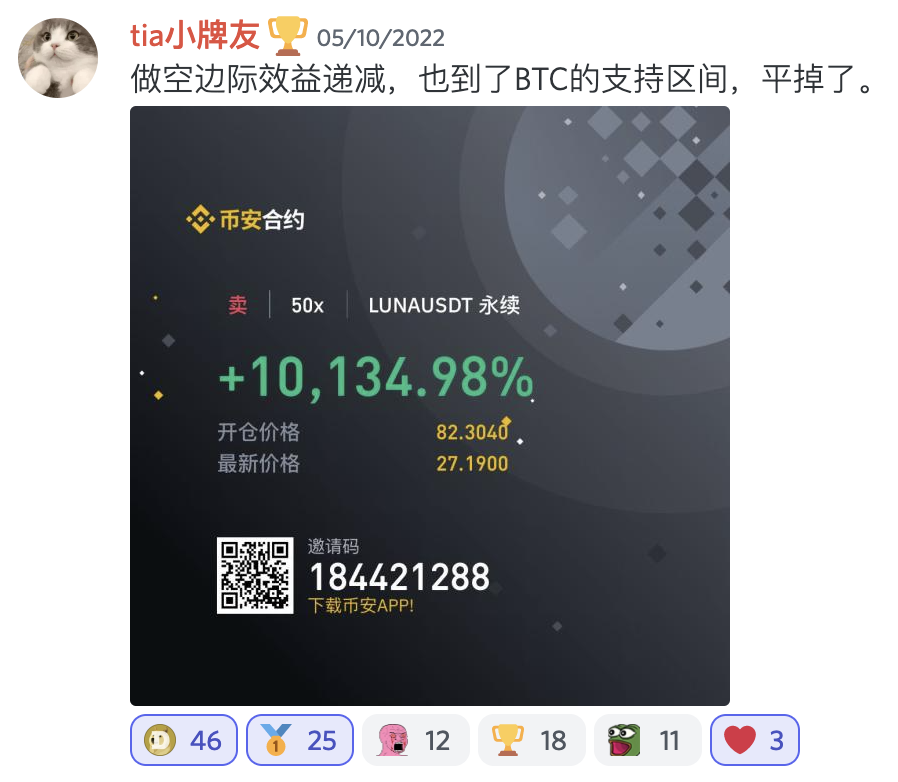 tiabitcoin's tweet photo. 同在5月2日，Jacky預言UST垮掉。5月6日，Luna破前低，開啟歸零之旅……沒話說，我佩服！ https://t.co/Qyc1DsUflg