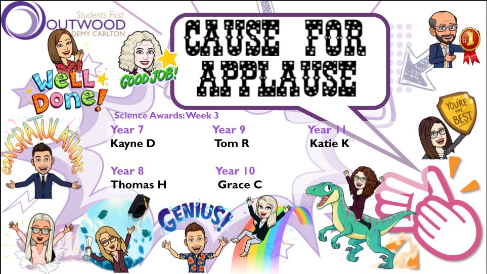 OACarlton's tweet photo. Science Cause for Applause! Well done to all the students who have been selected for their incredible effort in science #causeforapplause #itswhoiam @OACarlton https://t.co/5H9KoR2ncF