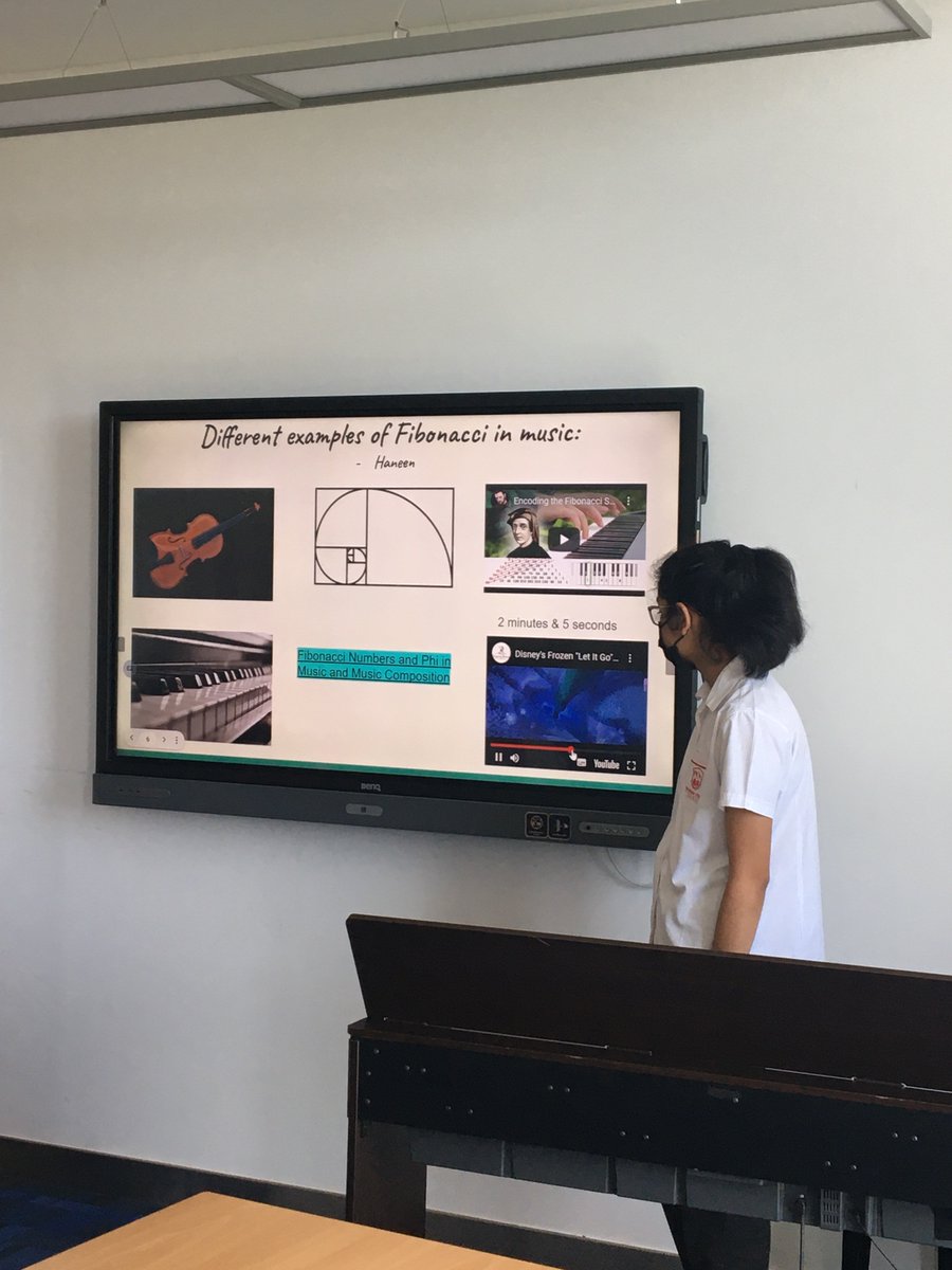 ECDubai_Maths's tweet photo. Great to see an appreciation of Maths in other subjects🤩Year 9 have been completing a project on Fibonacci and Music 🎹🎵🎶#CrossCurricular #StudentLeaders #MathsInMusic @ECDubai_Arts https://t.co/RrdoPjdpv4