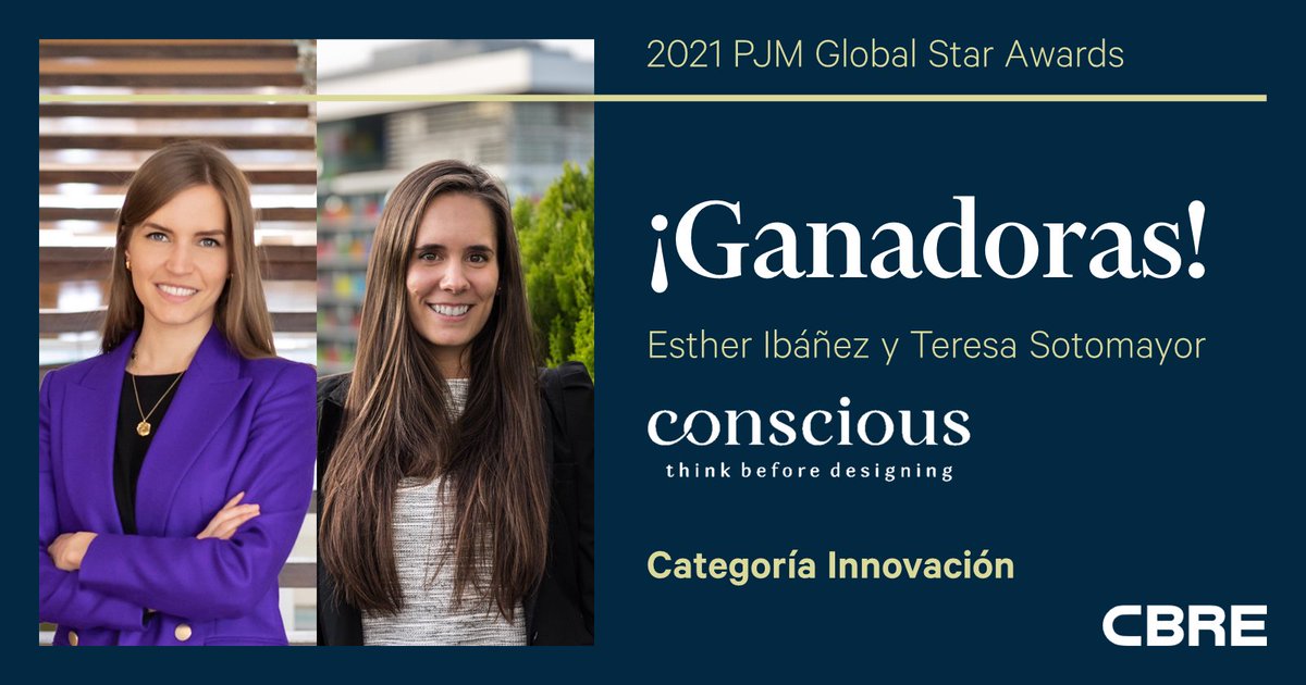 CBRE_es's tweet photo. La tesina final del programa CREA de Esther Ibañez y Teresa Sotomayor, “CBRE Conscious”, ha ganado el Global Star Award de CBRE en la categoría de #Innovación. Consiste en la creación de una certificación de #sostenibilidad basada en la metodología Cradle 2 Cradle.
#TalentoCBRE https://t.co/XmeG7vcQsE