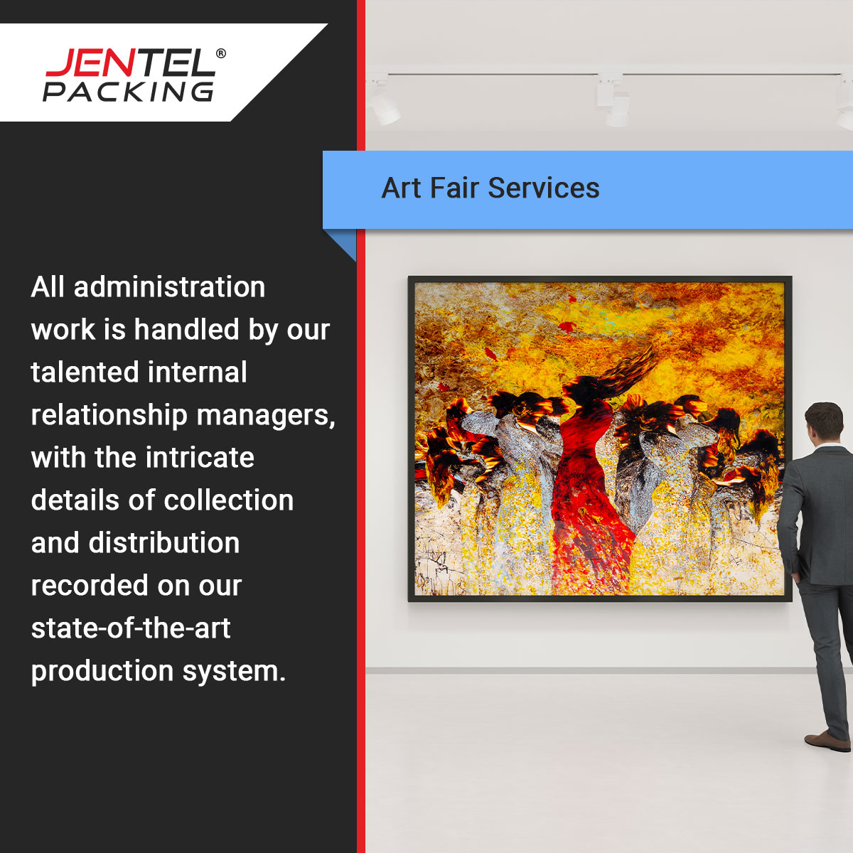 JENTELPACKING's tweet photo. Our role is to work closely with organisers of Art Fairs; providing a strong degree of experience we become a valuable partner in dealing with all aspects of transport of fine art. 

Call 01268 776777 or click here: https://t.co/QASDVMfvpZ

#auctionhouses #antiques #fineart https://t.co/SaKERuar38