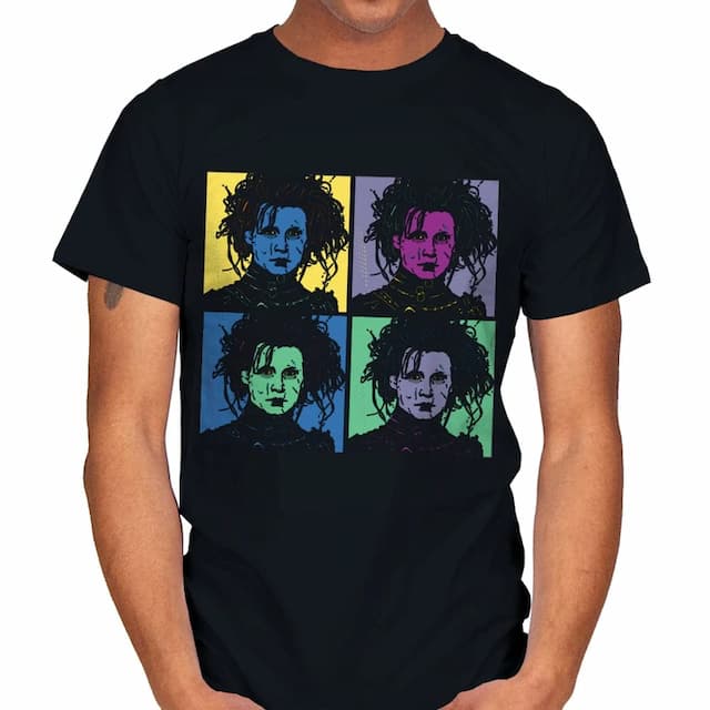 theshirtlist's tweet photo. SCISSORHANDS POP T-Shirt - https://t.co/o1EmuUauFR Edward Scissorhands t-shirt from @illproxy & @riptapparel for just $14! #EdwardScissorhands #Illproxy #Movie #PopArt #TimBirch #TimBurton https://t.co/FCXLm0e3xM