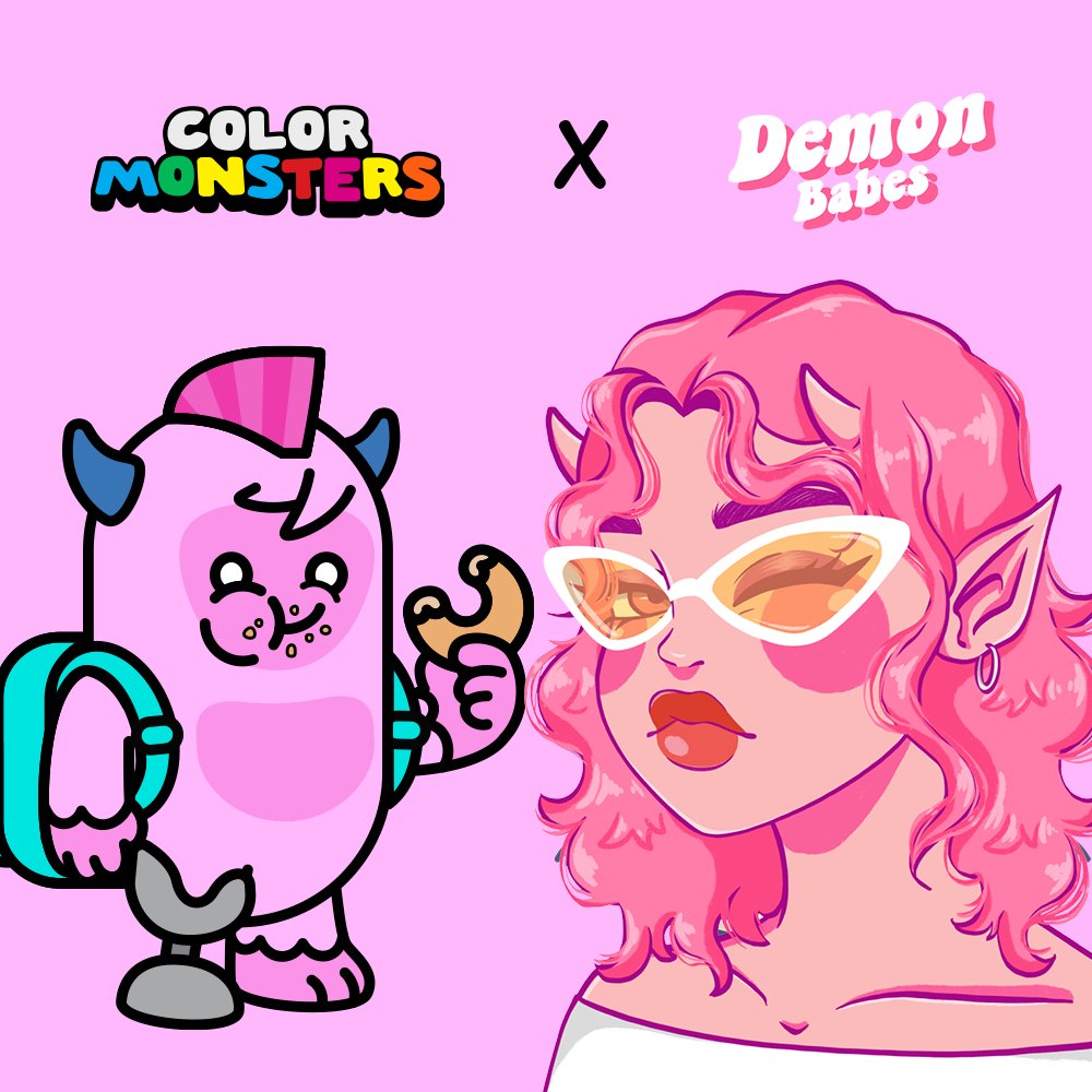 DemonBabesNFT's tweet photo. We teamed up with our frens at @colormonsterNFT to give out 3 of their Colorlists (WL)!

The most inclusive NFTs. Whoever you are, you’re welcome here !roar

🍩 Like and RT this post
🍩 Tag as many frens
🍩 Follow us @DemonBabesNFT  &amp; @colormonsterNFT

⏰ Ends in 24 hrs https://t.co/5KdS9KoeYG