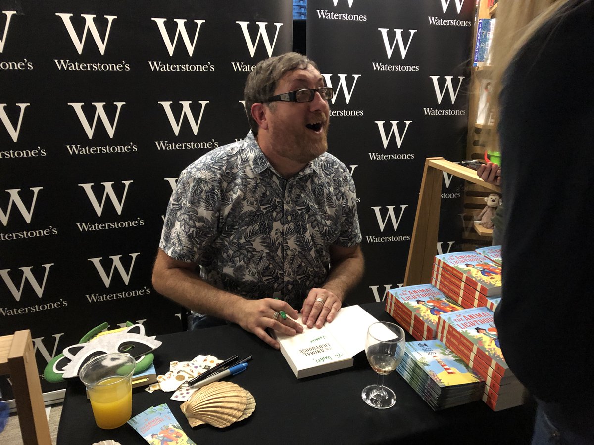 stephfrench_com's tweet photo. @AnthonyJBurt's fun and laughter filled launch party last night perfectly suited his debut MG children's book #TheAnimalLighthouse 
Even reluctant readers will struggle to put it down!
@guppybooks, illustrated by @tinyflood https://t.co/xH9wEYfRBa