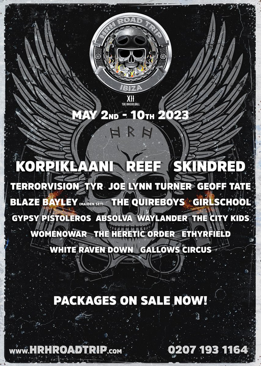 HRH Road Trip (@hrhroadtrip) on Twitter photo Join the #HRH #Ibiza #RoadTrip extravaganza for its 12th explosion! 🏖
Enter for the chance to win passes to see <a href="/_korpiklaani/">Korpiklaani</a> <a href="/reefband/">REEF</a> <a href="/Skindredmusic/">Skindred</a> <a href="/terrorvision/">terrorvision</a> & MORE - something special to add to your rock n roll calendar!
Click to enter NOW 👉 hrhroadtrip.com/win Join the #HRH #Ibiza #RoadTrip extravaganza for its 12th explosion! 🏖
Enter for the chance to win passes to see <a href="/_korpiklaani/">Korpiklaani</a> <a href="/reefband/">REEF</a> <a href="/Skindredmusic/">Skindred</a> <a href="/terrorvision/">terrorvision</a> & MORE - something special to add to your rock n roll calendar!
Click to enter NOW 👉 hrhroadtrip.com/win